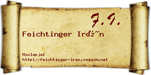 Feichtinger Irén névjegykártya